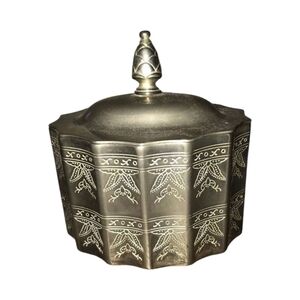 Elegant Silver Plated Godinger Vintage 1991 Velvet Jewlery Box Decorative Box